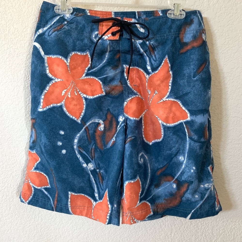Nautica Swim Trunk Shorts Hawaiian Floral